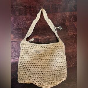The Sak Tan Crochet Shoulder Bag
